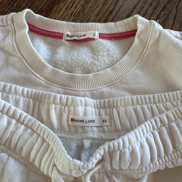 Marine Layer Cloud 9 Anytime Matching Sweats Jogger Crewneck XS S Rainbow Stripe - Picture 6 of 8